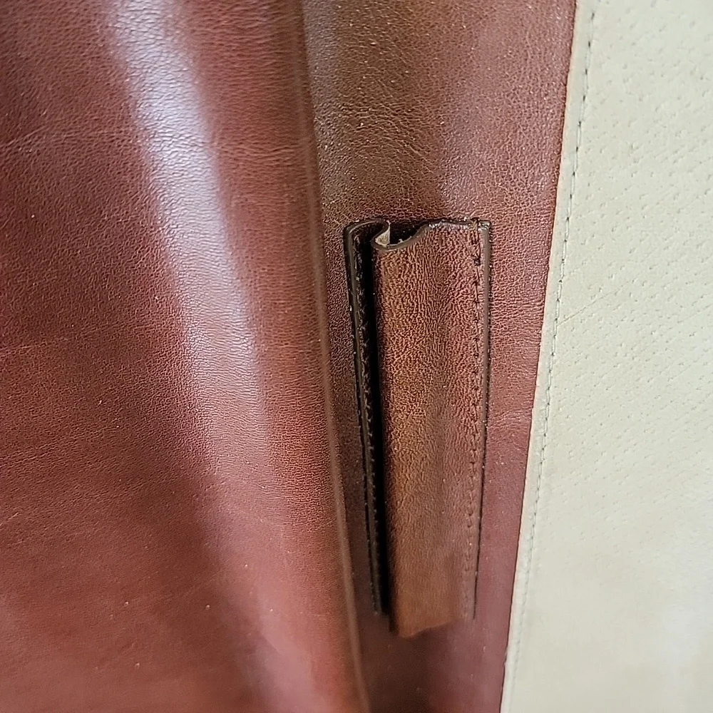 T. Anthony Leather Portfolio Case Under Arm Folio Zippered Pad Cover